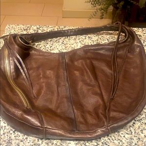 Dark Brown leather hobo